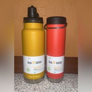 Two Brand new Klean Kanteen water bottles